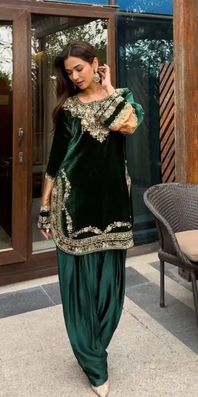RTC 5948 Green Viscose velvet Salwar Suit Perfect for Wedding, Party, Ganesh Chaturthi, Mehendi, Traditional Day – Best Price ₹2049. Delivery 4-6 Wor | Jump Suits, Salwar suit, Designer Suits, Casual Suits, Creative suits, Palazzo Suits, Party Wear Suits, Patiala Suits, Straight Suits