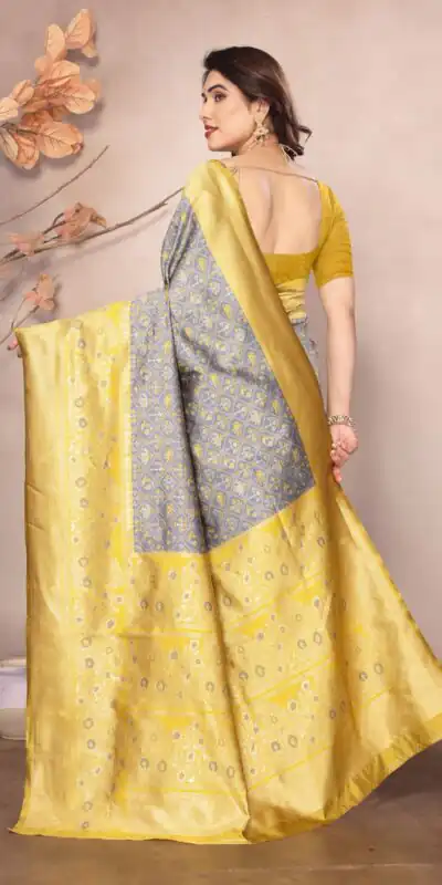 KPR 216 Grey in Soft Lichi Silk Lace Border & Lace Work Saree . Exclusive Offer ₹1449. Delivery 4-6 Working Days. Shop now. | Sarees, Bollywood Sarees, Creative Sarees, Designer Sarees, Embroidered Sarees, Ethnic Saree, Modern Digital sarees, Party Wear Sarees