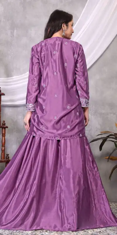 BB 02 Lavender Chinon Silk Lehenga Choli with Embroidery Work & Sequins Work. Available at ₹1999 only. Delivery 4-6 Working Days. Shop now. | Lehenga, Bollywood Lehenga, Creative Lehenga, Designer Lehenga, Embroidered Lehenga, Party Wear Lehenga