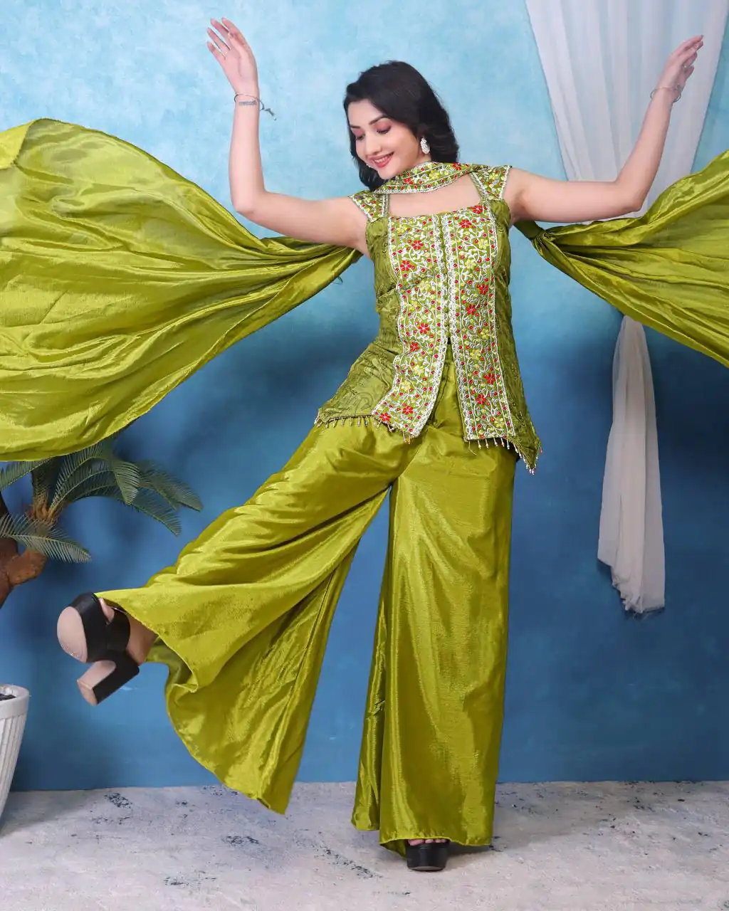 BB 16 Lime Yellow Chinon Salwar Suit Perfect for Wedding, Party, Baby Shower, Sangeet, Family Gatherings – . Grab it for ₹2099. Delivery 4-6 Wor | Jump Suits, Straight Suits, Salwar suit, Designer Suits, Casual Suits, Creative suits, Palazzo Suits, Party Wear Suits, Patiala Suits