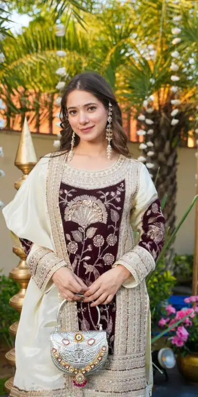 AD 221 Maroon in Glass Organza Silk. Lace Work & Embroidery Work Salwar Suit Affordable Price ₹2599. Delivery 4-6 Working Days. Shop now. | Jump Suits, Salwar suit, Designer Suits, Casual Suits, Creative suits, Palazzo Suits, Party Wear Suits, Patiala Suits, Straight Suits