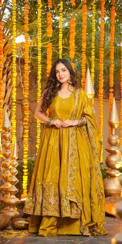 NF 1264 Mastered Natural Crap Silk Anarkali Suit with Embroidery Work. Available at ₹3049 only. Delivery 4-6 Working Days. Shop now. | Anarkali Suits, Bollywood Anarkali, Creative-Anarkali, Designer Anarkali, Embroidered Anarkali, Party Wear Anarkali