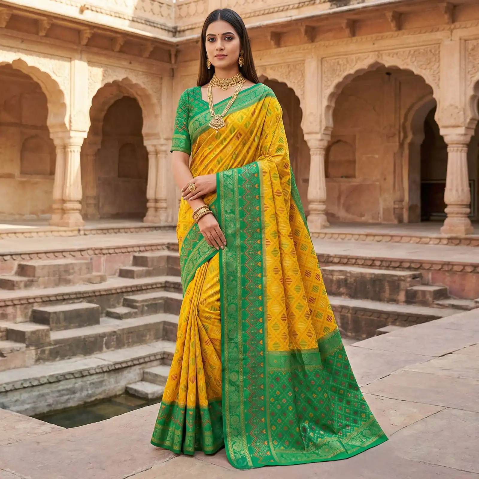 MB 6088 Mustered Color Lace Work & Zari Work Sareein Pochampalli Silk. Best Price ₹2049. Delivery 4-6 Working Days. Shop now. | Sarees, Bollywood Sarees, Creative Sarees, Designer Sarees, Embroidered Sarees, Ethnic Saree, Modern Digital sarees, Party Wear Sarees