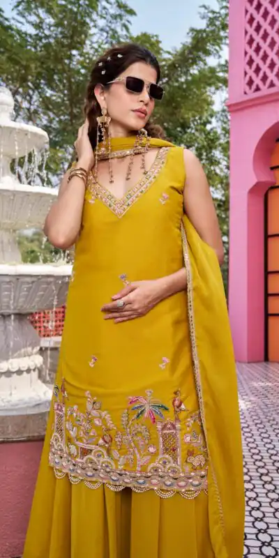 Ram 156 Mustered Star Georgette Salwar Suit with Embroidery Work. Available at ₹2649 only. Delivery 4-6 Working Days. Shop now. | Jump Suits, Salwar suit, Designer Suits, Casual Suits, Creative suits, Palazzo Suits, Party Wear Suits, Patiala Suits, Straight Suits