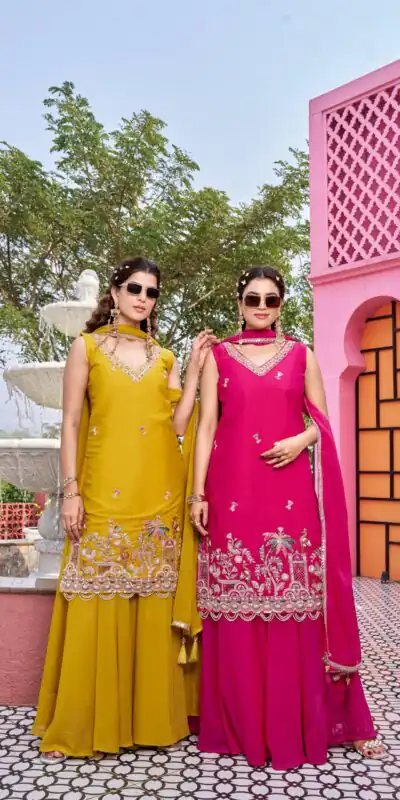 Ram 156 Mustered Star Georgette Salwar Suit with Embroidery Work. Available at ₹2649 only. Delivery 4-6 Working Days. Shop now. | Jump Suits, Salwar suit, Designer Suits, Casual Suits, Creative suits, Palazzo Suits, Party Wear Suits, Patiala Suits, Straight Suits