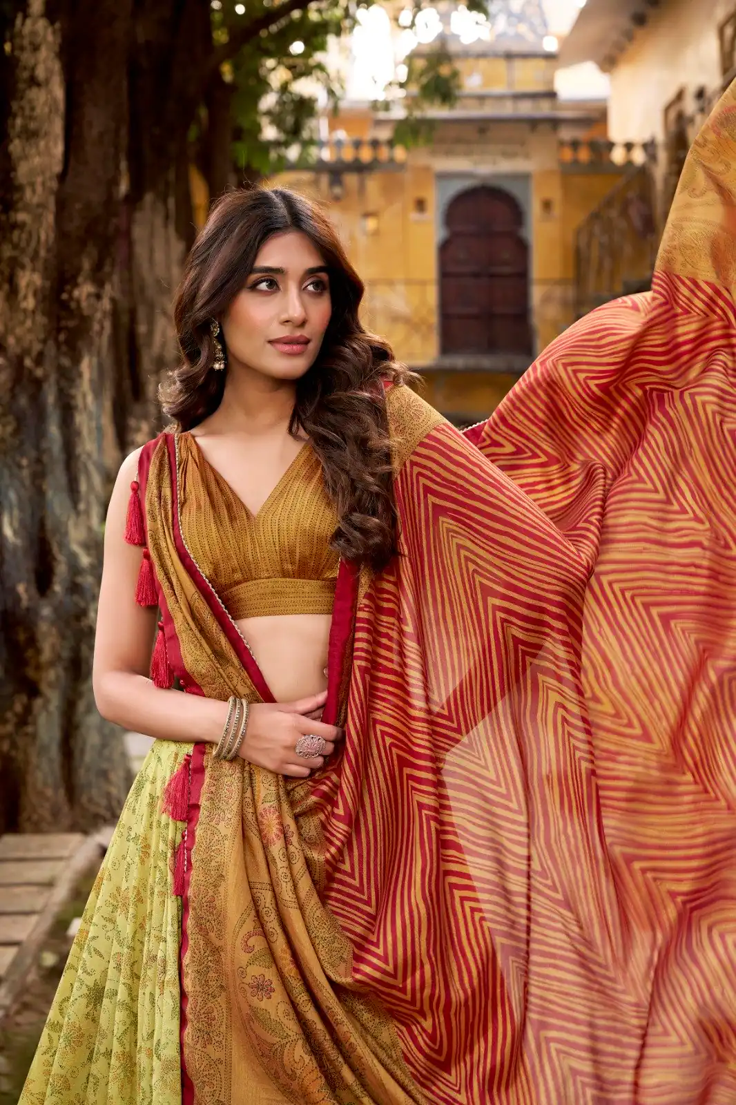 LNB 1253 Mustered in Color Vichitra Silk Designer Work Lehenga Choli . Now at just ₹2399. Delivery 4-6 Working Days. Shop now. | Lehenga, Bollywood Lehenga, Creative Lehenga, Designer Lehenga, Embroidered Lehenga, Party Wear Lehenga