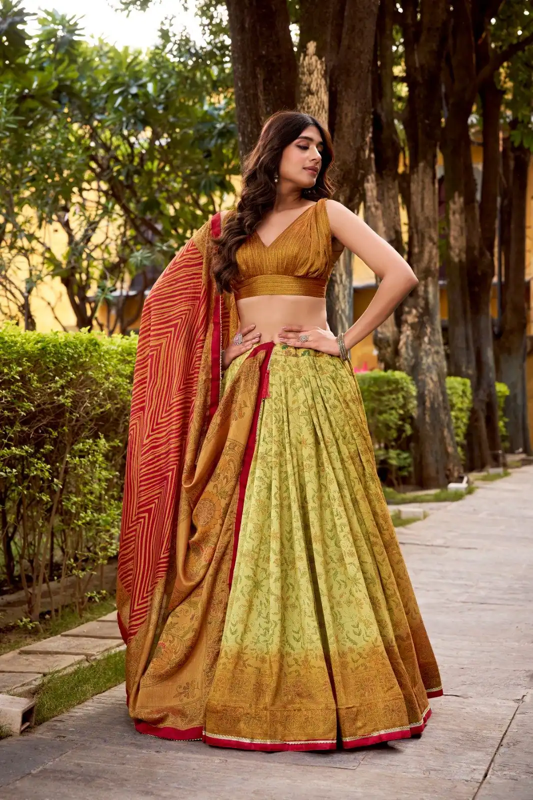 LNB 1253 Mustered in Color Vichitra Silk Designer Work Lehenga Choli . Now at just ₹2399. Delivery 4-6 Working Days. Shop now. | Lehenga, Bollywood Lehenga, Creative Lehenga, Designer Lehenga, Embroidered Lehenga, Party Wear Lehenga