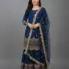 ZF 250 Navy Blue Color Faux Georgette Embroidery Sequence Work Sharara Suit Wedding, Party, Festive, Events Etc. Expected Delivery 4-6 Working Days @2099/- | Jump Suits, Straight Suits, Salwar suit, Designer Suits, Casual Suits, Creative suits, Palazzo Suits, Party Wear Suits, Patiala Suits