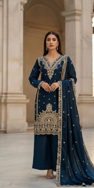 BE 444 Navy Blue Color Organza Silk Salwar Suit with Embroidery Work. Special Price ₹2099. Delivery 4-6 Working Days. Shop now. | Jump Suits, Salwar suit, Designer Suits, Casual Suits, Creative suits, Palazzo Suits, Party Wear Suits, Patiala Suits, Straight Suits