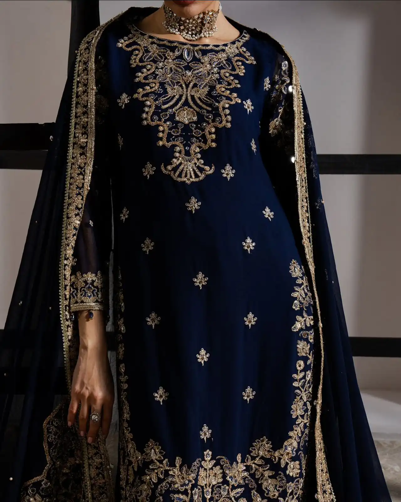 LG 2061 Navy Blue Organza Silk Salwar Suit with Embroidery Work. Exclusive Offer ₹2499. Delivery 4-6 Working Days. Shop now. | Jump Suits, Salwar suit, Designer Suits, Casual Suits, Creative suits, Palazzo Suits, Party Wear Suits, Patiala Suits, Straight Suits
