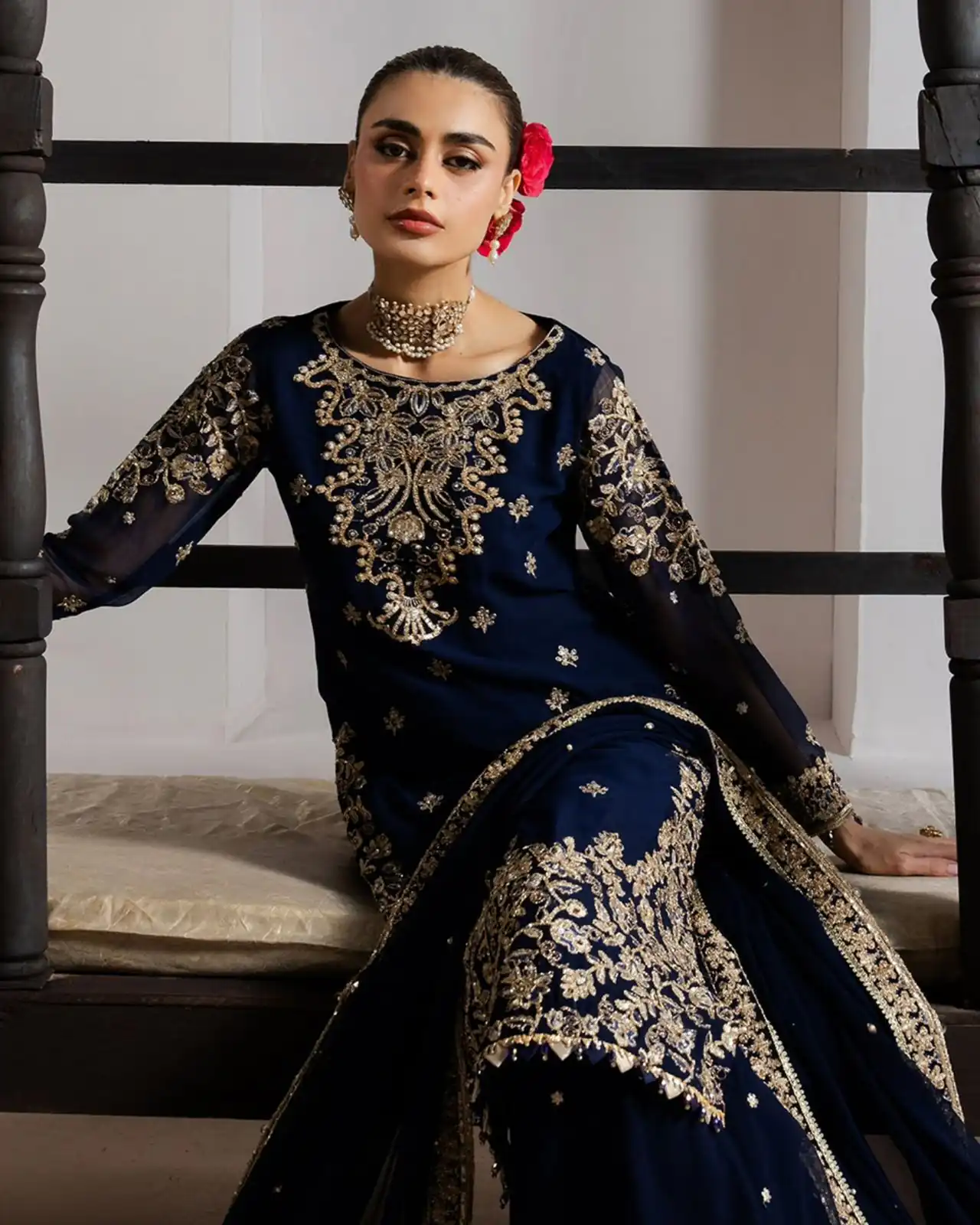 LG 2061 Navy Blue Organza Silk Salwar Suit with Embroidery Work. Exclusive Offer ₹2499. Delivery 4-6 Working Days. Shop now. | Jump Suits, Salwar suit, Designer Suits, Casual Suits, Creative suits, Palazzo Suits, Party Wear Suits, Patiala Suits, Straight Suits