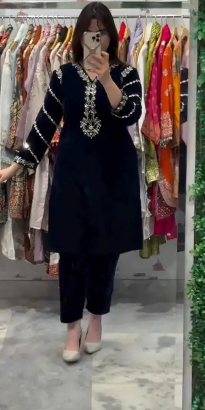 BE 429 Navy Blue Velvet Salwar Suit Perfect for Wedding, Party, Mehendi, Karwa Chauth, Traditional Day – . Grab it for ₹1749. Delivery 4-6 Working | Jump Suits, Salwar suit, Designer Suits, Casual Suits, Creative suits, Palazzo Suits, Party Wear Suits, Patiala Suits, Straight Suits