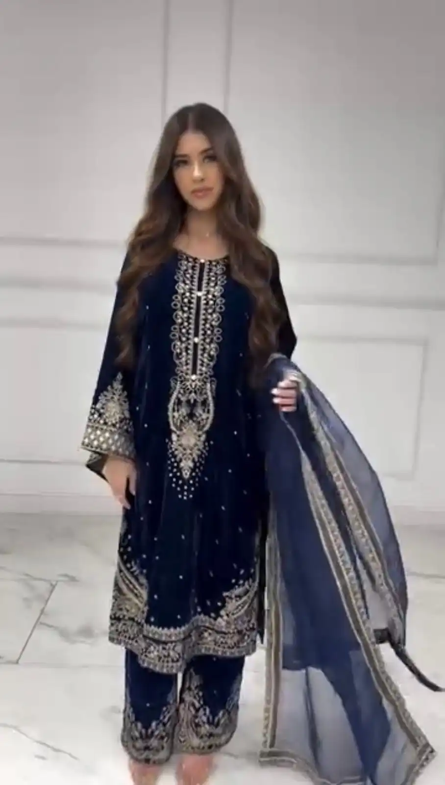 AD 222 Navy Blue Viscose Velvet Salwar Suit with Embroidery Work & Lace Work. Best Price ₹2099. Delivery 4-6 Working Days. Shop now. | Jump Suits, Salwar suit, Designer Suits, Casual Suits, Creative suits, Palazzo Suits, Party Wear Suits, Patiala Suits, Straight Suits