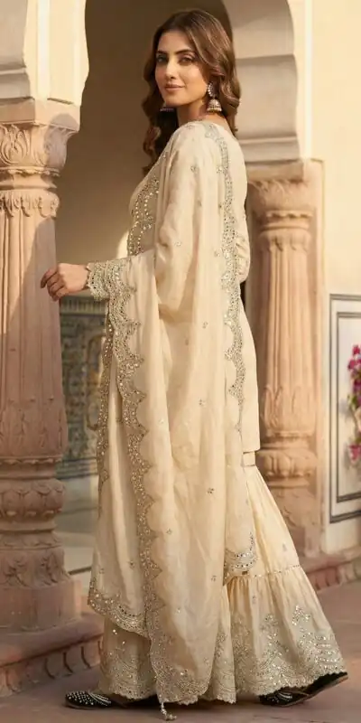 MF 459 Off White Chinon Silk Sequence Work Salwar Suit. Online Affordable Price ₹2549. Delivery 4-6 Working Days. Shop now. | Jump Suits, Salwar suit, Designer Suits, Casual Suits, Creative suits, Palazzo Suits, Party Wear Suits, Patiala Suits, Straight Suits