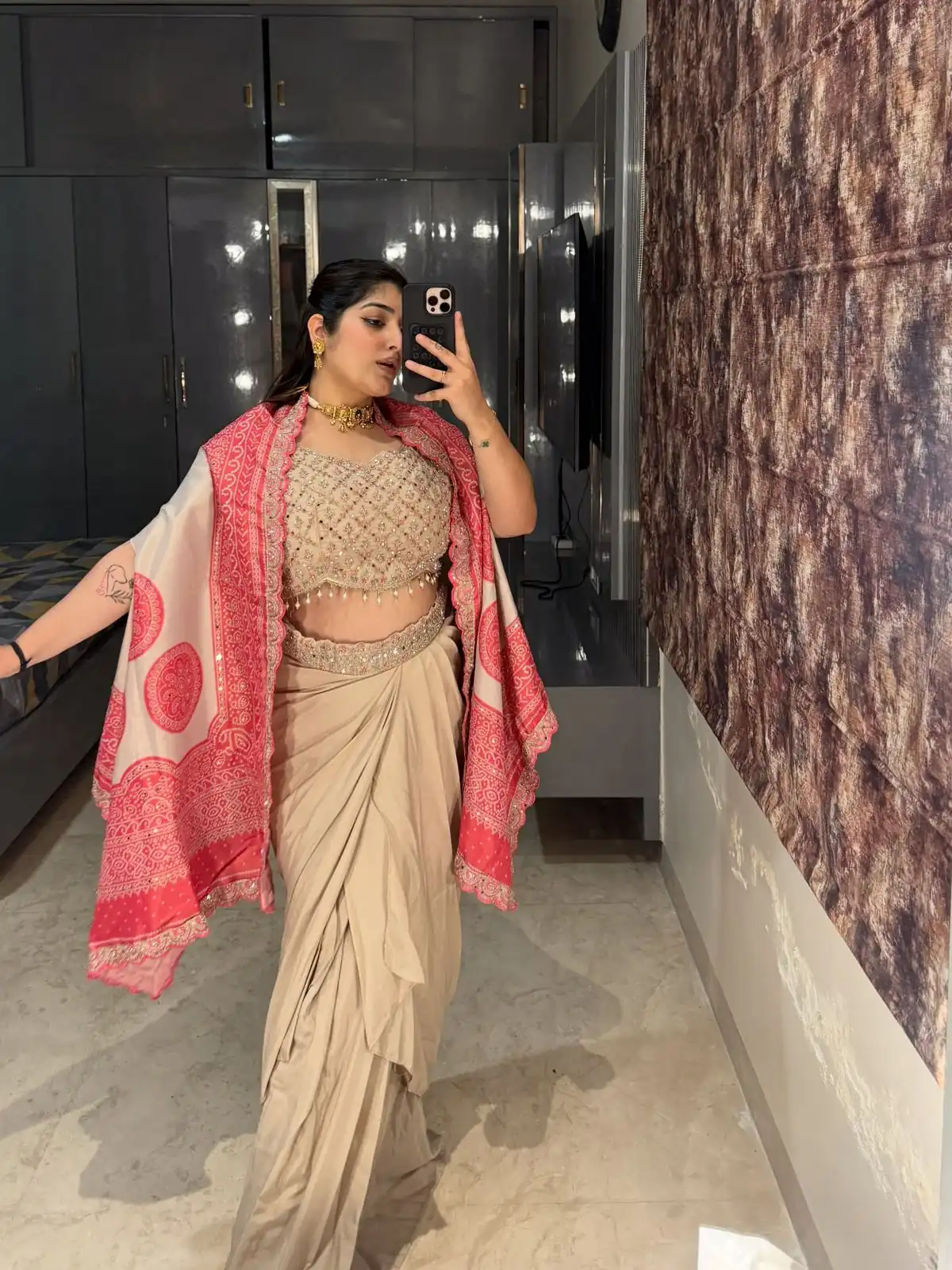 BB 53 Peach Crap Silk Dhoti Suit. Perfect for Wedding, Party, Anniversary, Holi, Temple Visit – Available at ₹2599 only. Delivery 4-6 Working Days. | Jump Suits, Salwar suit, Designer Suits, Casual Suits, Creative suits, Palazzo Suits, Party Wear Suits, Patiala Suits, Straight Suits