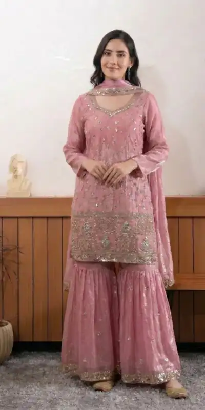 BE 440 Peach Fendy Salwar Suit With Embroidery Work & Bead Work. Exclusive Offer ₹2399. Delivery 4-6 Working Days. Shop now. | Jump Suits, Salwar suit, Designer Suits, Casual Suits, Creative suits, Palazzo Suits, Party Wear Suits, Patiala Suits, Straight Suits