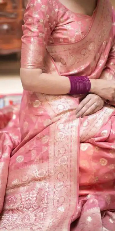 KPR 208 Peach in Color Soft Lichi Silk Designer Work Saree . Available at ₹1399 only. Delivery 4-6 Working Days. Shop now. | Sarees, Bollywood Sarees, Creative Sarees, Designer Sarees, Embroidered Sarees, Ethnic Saree, Modern Digital sarees, Party Wear Sarees