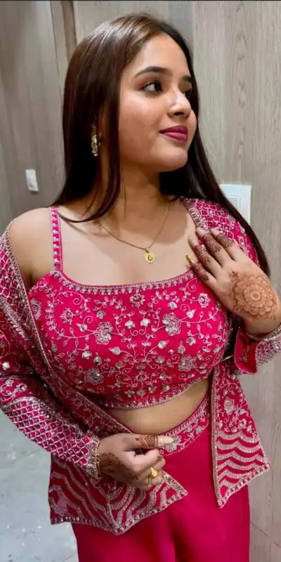 BB 13 Pink Chinon Silk Salwar Suit with Embroidery Work. Wedding, Party, Festive, Events Special Price ₹2399. Delivery 4-6 Working Days. Shop now. | Jump Suits, Salwar suit, Designer Suits, Casual Suits, Creative suits, Palazzo Suits, Party Wear Suits, Patiala Suits, Straight Suits