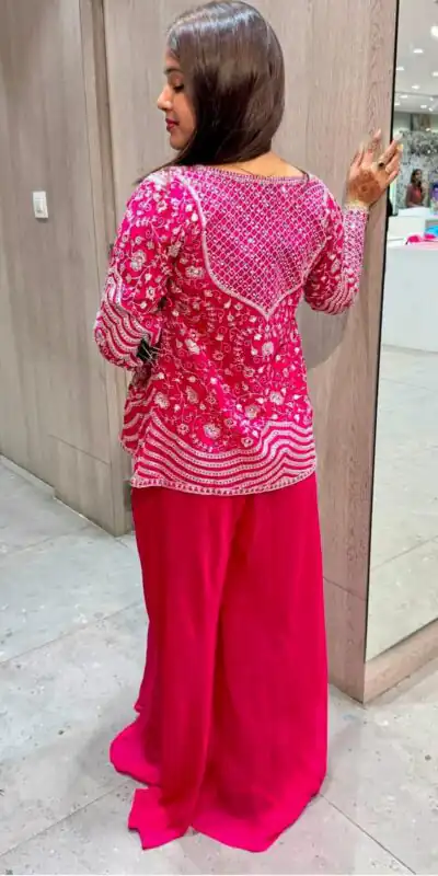 BB 13 Pink Chinon Silk Salwar Suit with Embroidery Work. Wedding, Party, Festive, Events Special Price ₹2399. Delivery 4-6 Working Days. Shop now. | Jump Suits, Salwar suit, Designer Suits, Casual Suits, Creative suits, Palazzo Suits, Party Wear Suits, Patiala Suits, Straight Suits