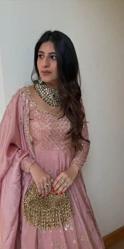 VLM 323 Pink Chinon Silk Lehenga Choli with Lace Work & Embroidery Work. Introductory Price ₹2449. Delivery 4-6 Working Days. Shop now. | Lehenga, Bollywood Lehenga, Creative Lehenga, Designer Lehenga, Embroidered Lehenga, Party Wear Lehenga