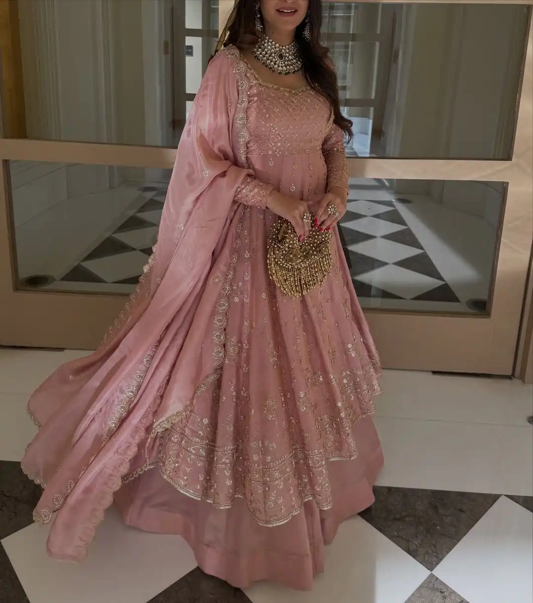 VLM 323 Pink Chinon Silk Lehenga Choli with Lace Work & Embroidery Work. Introductory Price ₹2449. Delivery 4-6 Working Days. Shop now. | Lehenga, Bollywood Lehenga, Creative Lehenga, Designer Lehenga, Embroidered Lehenga, Party Wear Lehenga