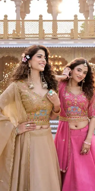 Ram 160 Pink Color Crunchy Lehenga Choli with Embroidery Work. Online Festive Deal ₹3199. Delivery 4-6 Working Days. Shop now. | Lehenga, Bollywood Lehenga, Creative Lehenga, Designer Lehenga, Embroidered Lehenga, Party Wear Lehenga