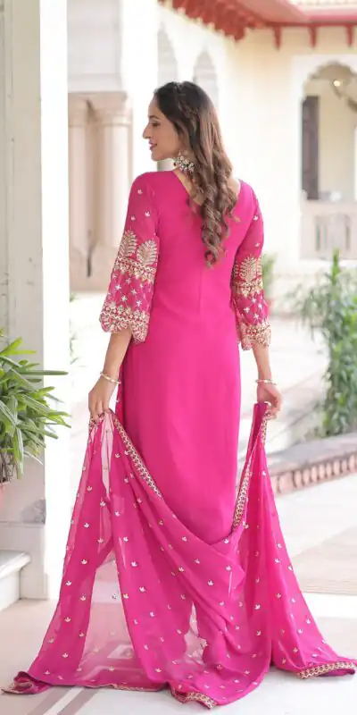 KA 1219 Pink Faux Blooming Salwar SuitPerfect for Wedding, Party, Pongal, Baisakhi, Housewarming – . Now at just ₹2149. Delivery 4-6 Working Days. | Jump Suits, Salwar suit, Designer Suits, Casual Suits, Creative suits, Palazzo Suits, Party Wear Suits, Patiala Suits, Straight Suits