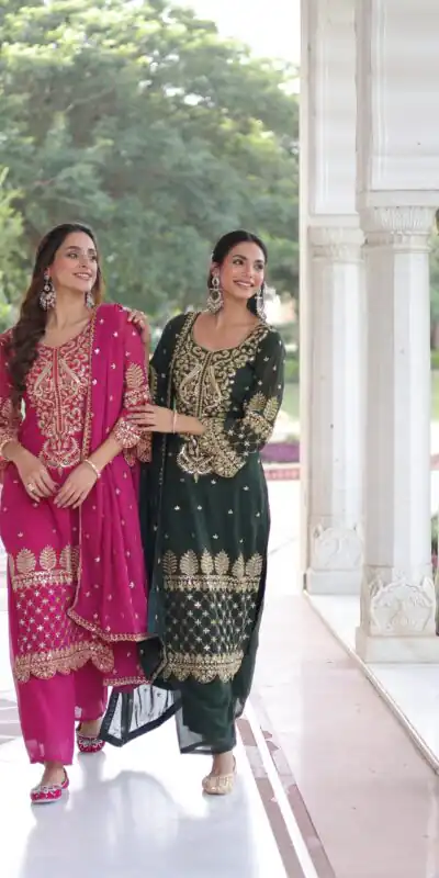 KA 1219 Pink Faux Blooming Salwar SuitPerfect for Wedding, Party, Pongal, Baisakhi, Housewarming – . Now at just ₹2149. Delivery 4-6 Working Days. | Jump Suits, Salwar suit, Designer Suits, Casual Suits, Creative suits, Palazzo Suits, Party Wear Suits, Patiala Suits, Straight Suits