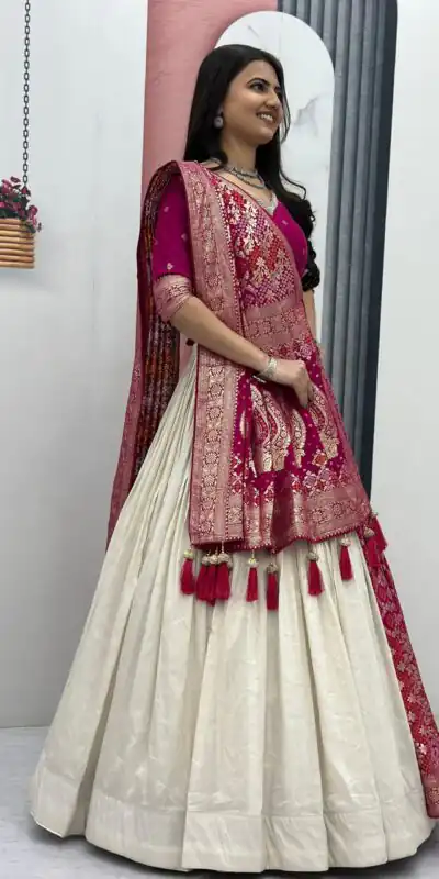 PC 560 Pink in Jacquard Silk Designer Work Lehenga Choli . Introductory Price ₹3249. Delivery 4-6 Working Days. Shop now. | Lehenga, Bollywood Lehenga, Creative Lehenga, Designer Lehenga, Embroidered Lehenga, Party Wear Lehenga