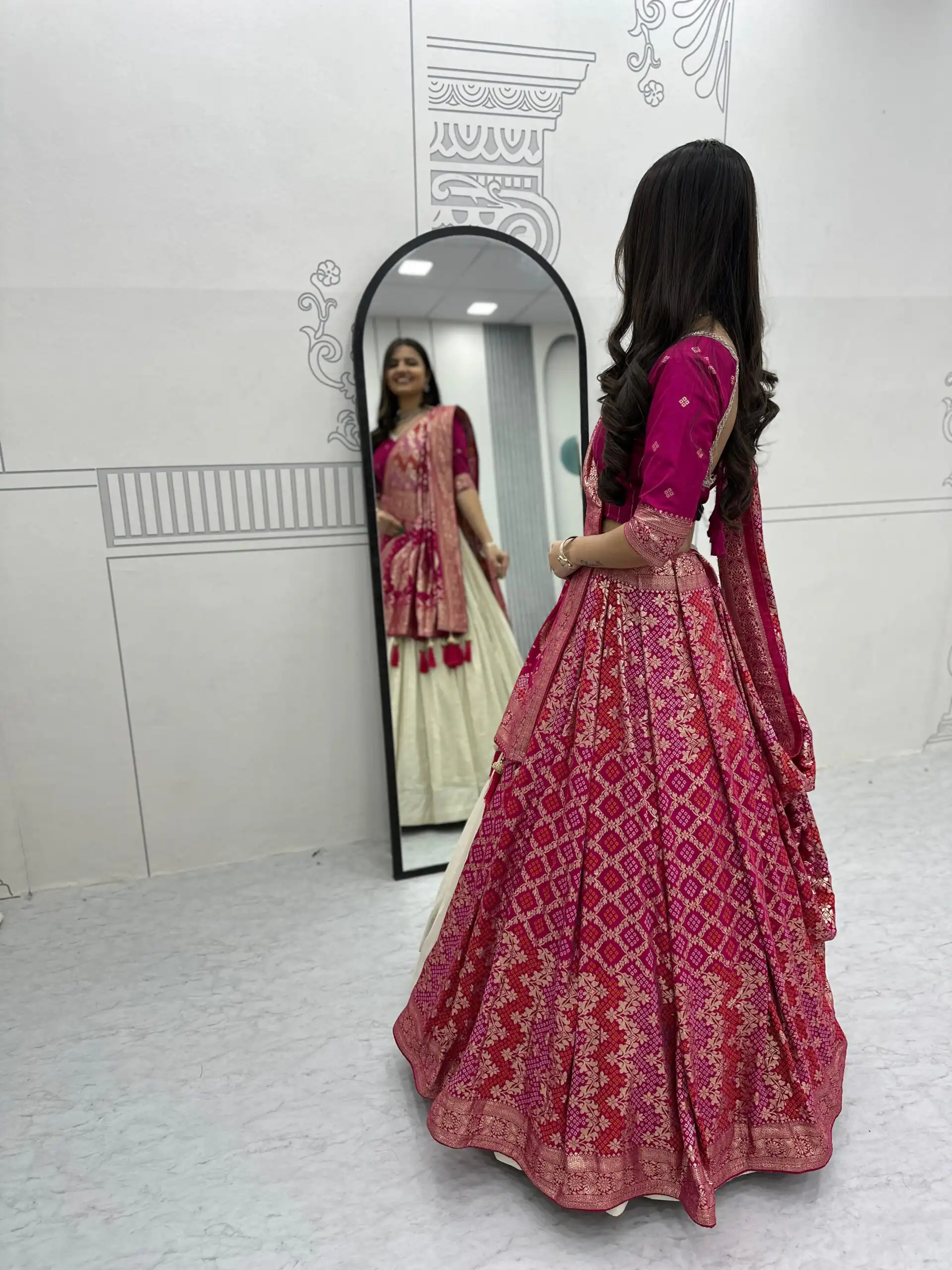 PC 560 Pink in Jacquard Silk Designer Work Lehenga Choli . Introductory Price ₹3249. Delivery 4-6 Working Days. Shop now. | Lehenga, Bollywood Lehenga, Creative Lehenga, Designer Lehenga, Embroidered Lehenga, Party Wear Lehenga