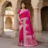 MB 25 GAJRAJ Pink in Pure Banarasi Silk Zari Work & Lace Work Saree . Introductory Price ₹1899. Delivery 4-6 Working Days. Shop now. | Sarees, Bollywood Sarees, Creative Sarees, Designer Sarees, Embroidered Sarees, Ethnic Saree, Modern Digital sarees, Party Wear Sarees