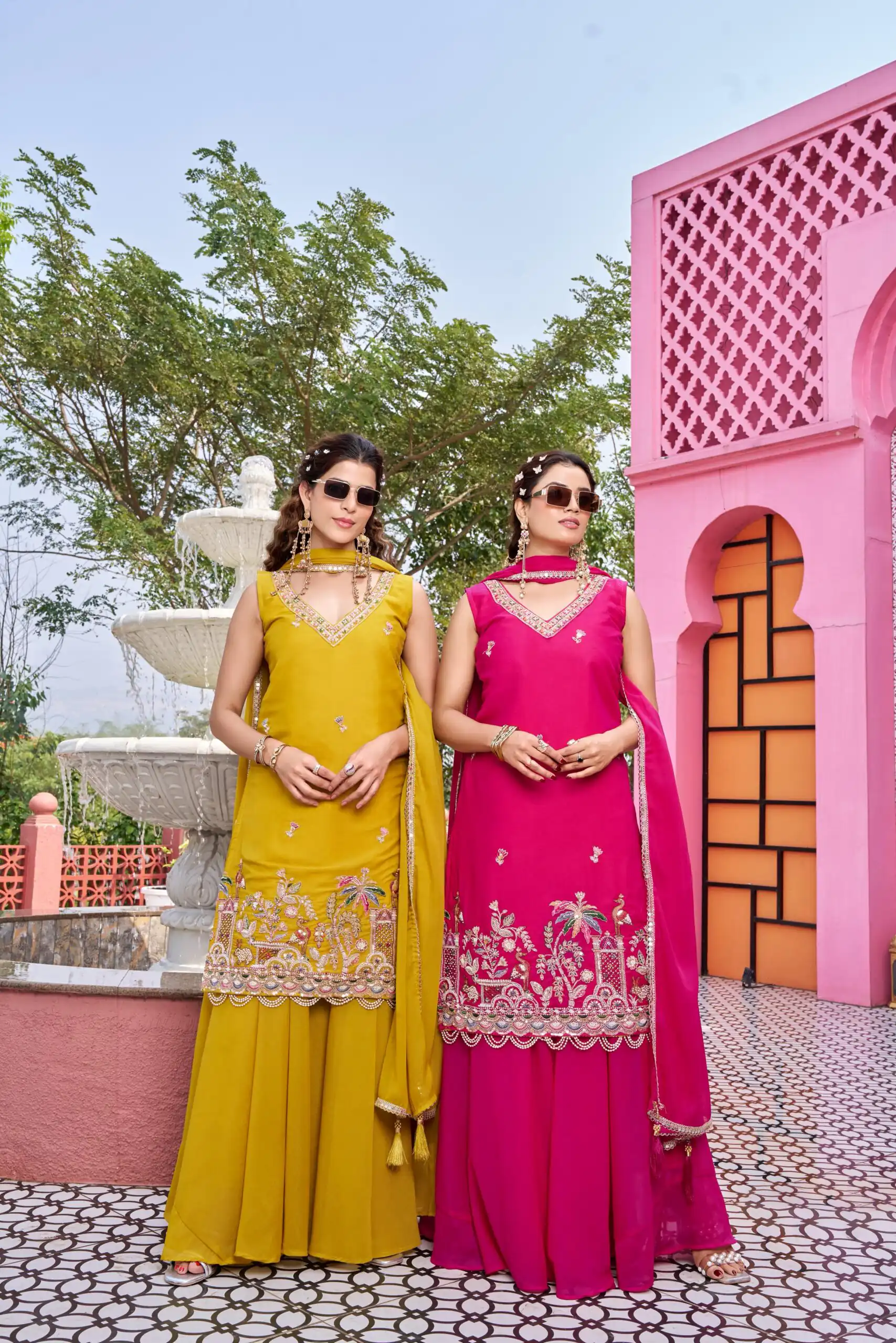 Ram 156 Pink Star Georgette Salwar Suit with Embroidery Work. Available at ₹2649 only. Delivery 4-6 Working Days. Shop now. | Jump Suits, Salwar suit, Designer Suits, Casual Suits, Creative suits, Palazzo Suits, Party Wear Suits, Patiala Suits, Straight Suits