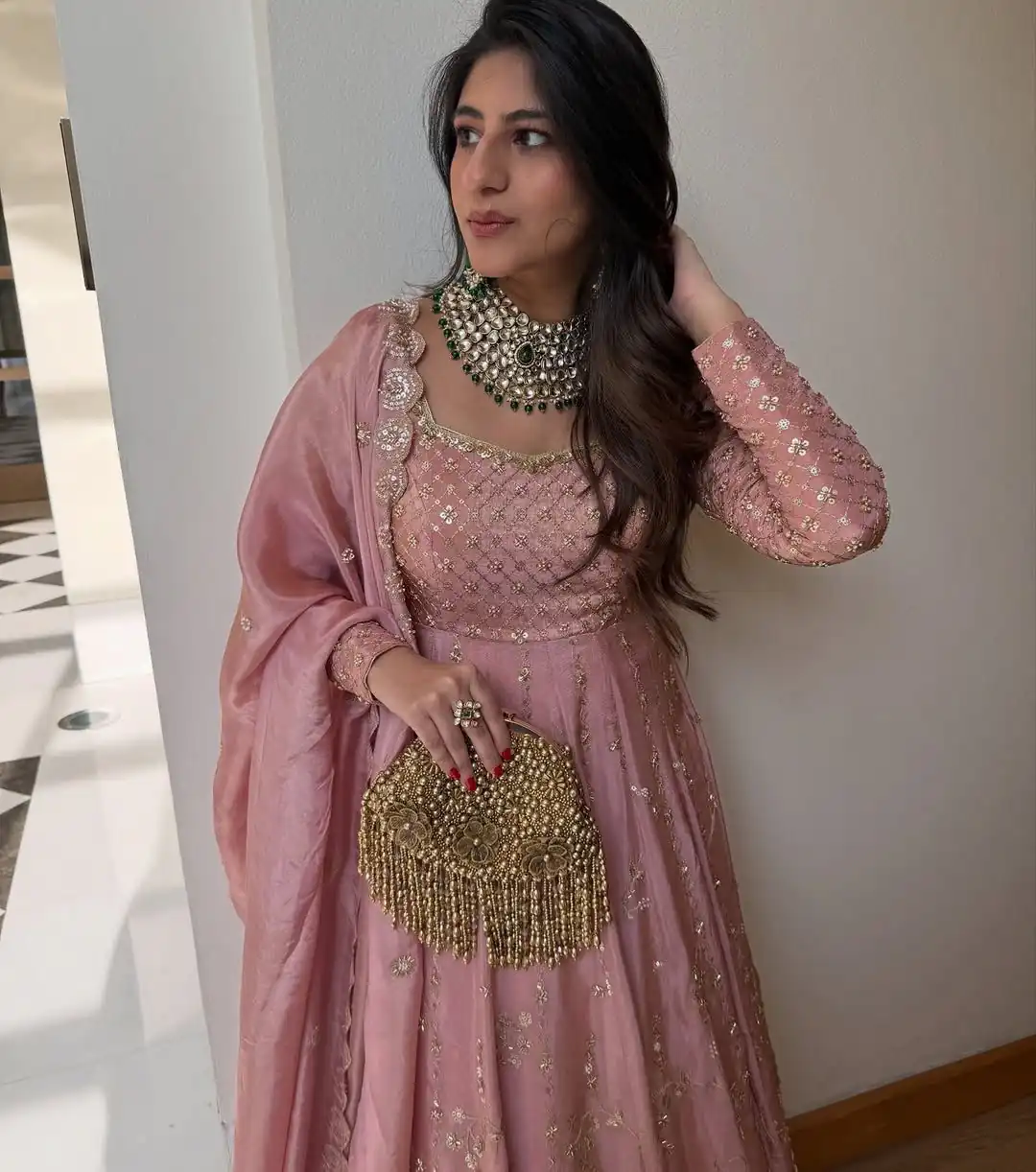 SR 1703 Pink Zimmy Silk Lehenga Choli with Embroidery Work. Introductory Price ₹2549. Delivery 4-6 Working Days. Shop now. | Lehenga, Bollywood Lehenga, Creative Lehenga, Designer Lehenga, Embroidered Lehenga, Party Wear Lehenga