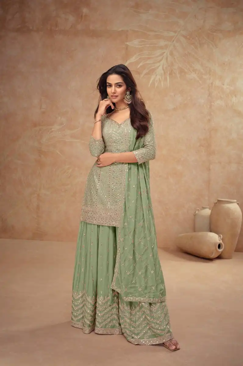 FC 7518 Pista Chinon Salwar Suit Perfect for Wedding, Party, Diwali, Durga Puja, Temple Visit – . Festive Deal ₹3099. Delivery 4-6 Working Days. | Designer Suits, Jump Suits, Tops & Bottoms, Track Suits, Trendy Wear, Salwar suit, Casual Suits, Creative suits, Palazzo Suits, Party Wear Suits, Patiala Suits, Straight Suits