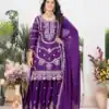 ND 5033 Purple Chinon Silk Salwar Suit with Embroidery Work & Lace Work. Affordable Price ₹2149. Delivery 4-6 Working Days. Shop now. | Jump Suits, Straight Suits, Salwar suit, Designer Suits, Casual Suits, Creative suits, Palazzo Suits, Party Wear Suits, Patiala Suits