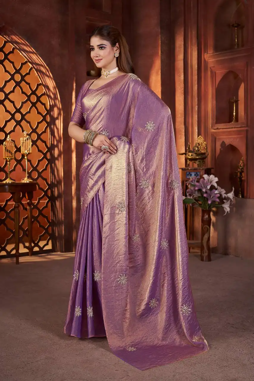 BT 3142 Purple Fandy Satin Silk Saree Perfect for Wedding, Party, Karwa Chauth, Reception, Pooja – . Festive Deal ₹1999. Delivery 4-6 Working Days. | Sarees, Bollywood Sarees, Creative Sarees, Designer Sarees, Embroidered Sarees, Ethnic Saree, Modern Digital sarees, Party Wear Sarees
