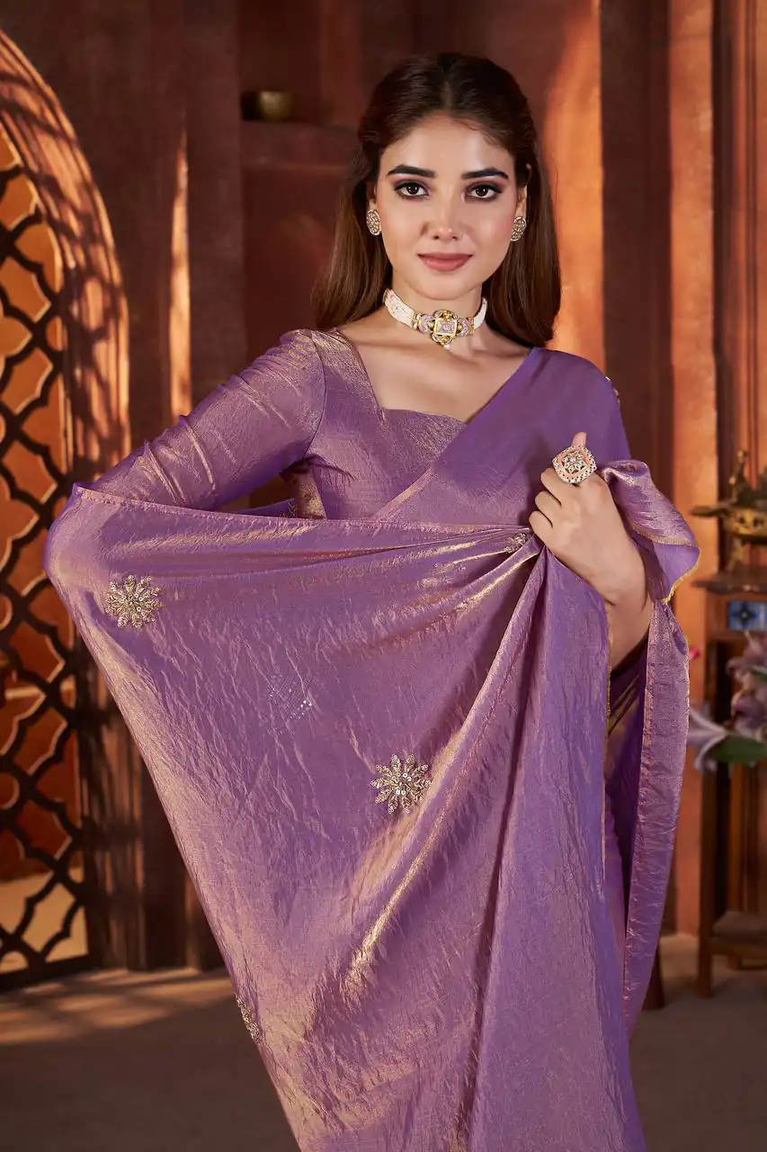 BT 3142 Purple Fandy Satin Silk Saree Perfect for Wedding, Party, Karwa Chauth, Reception, Pooja – . Festive Deal ₹1999. Delivery 4-6 Working Days. | Sarees, Bollywood Sarees, Creative Sarees, Designer Sarees, Embroidered Sarees, Ethnic Saree, Modern Digital sarees, Party Wear Sarees