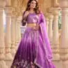 Ram 159 Purple Gold Crush Lehenga Choli Perfect for Wedding, Party, Ethnic Day, Karwa Chauth, Sangeet – . Special Price ₹2649. Delivery 4-6 Working Days. | Lehenga, Bollywood Lehenga, Creative Lehenga, Designer Lehenga, Embroidered Lehenga, Party Wear Lehenga