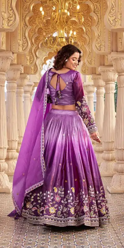Ram 159 Purple Gold Crush Lehenga Choli Perfect for Wedding, Party, Ethnic Day, Karwa Chauth, Sangeet – . Special Price ₹2649. Delivery 4-6 Working Days. | Lehenga, Bollywood Lehenga, Creative Lehenga, Designer Lehenga, Embroidered Lehenga, Party Wear Lehenga