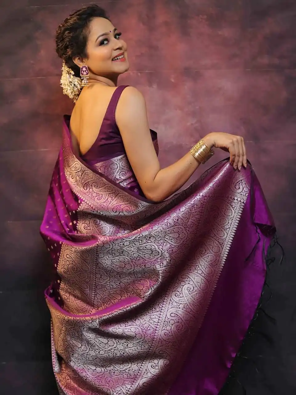 KPR 218 Purple in Soft Lichi Silk Lace Border & Lace Work Saree . Exclusive Offer ₹1349. Delivery 4-6 Working Days. Shop now. | Sarees, Bollywood Sarees, Creative Sarees, Designer Sarees, Embroidered Sarees, Ethnic Saree, Modern Digital sarees, Party Wear Sarees
