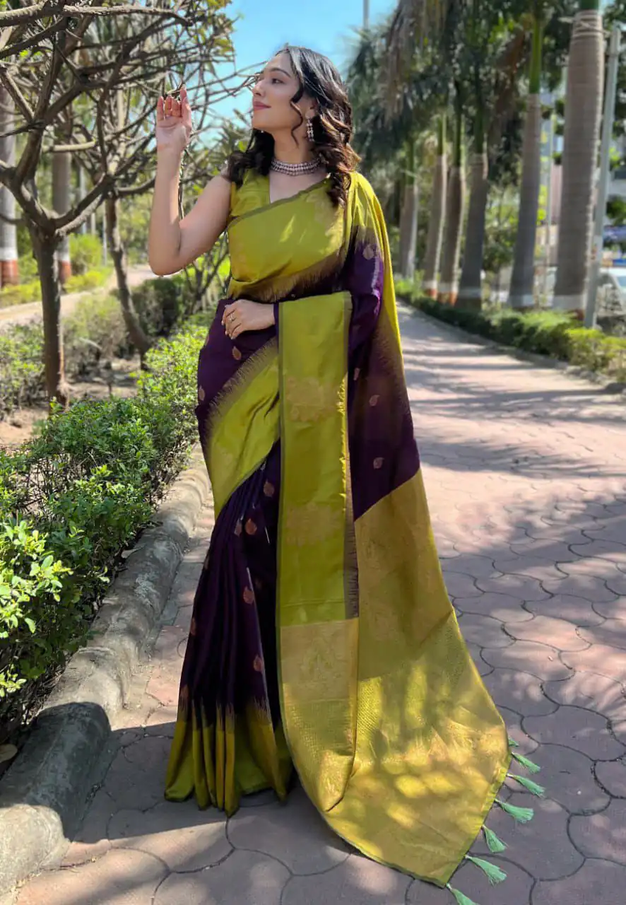 KPR 221 Purple Soft Lichi Silk Saree Perfect for Wedding, Party, Raksha Bandhan, Sangeet, Eid – . Get it for ₹1449. Delivery 4-6 Working Days. | Sarees, Bollywood Sarees, Creative Sarees, Designer Sarees, Embroidered Sarees, Ethnic Saree, Modern Digital sarees, Party Wear Sarees