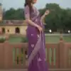 JR 654 Purple Color Soft Gold Crush Saree with Embroidery Work. Affordable Price ₹2049. Delivery 4-6 Working Days. Shop now. | Sarees, Bollywood Sarees, Creative Sarees, Designer Sarees, Embroidered Sarees, Ethnic Saree, Modern Digital sarees, Party Wear Sarees