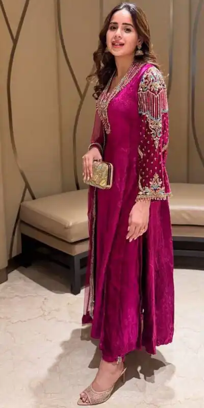 MF 444 Rani Pink Velvet Salwar Suit with Embroidery Work & Zari Work. Available at ₹1999 only. Delivery 4-6 Working Days. Shop now. | Designer Suits, Jump Suits, Tops & Bottoms, Track Suits, Trendy Wear, Salwar suit, Casual Suits, Creative suits, Palazzo Suits, Party Wear Suits, Patiala Suits, Straight Suits