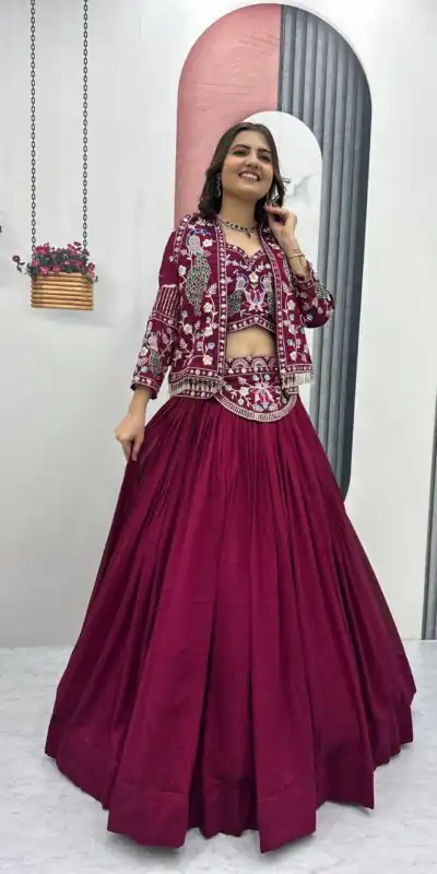 PC 559 Rani Pink Vichitra Silk Lehenga Choli. Perfect for Wedding, Party, Eid, Temple Visit, Mehendi – Affordable Price ₹3149. Delivery 4-6 Working Day | Lehenga, Bollywood Lehenga, Creative Lehenga, Designer Lehenga, Embroidered Lehenga, Party Wear Lehenga