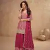 FC 7518 Red Chinon Salwar Suit Perfect for Wedding, Party, Diwali, Durga Puja, Temple Visit – . Festive Deal ₹3099. Delivery 4-6 Working Days. | Designer Suits, Jump Suits, Tops & Bottoms, Track Suits, Trendy Wear, Salwar suit, Casual Suits, Creative suits, Palazzo Suits, Party Wear Suits, Patiala Suits, Straight Suits