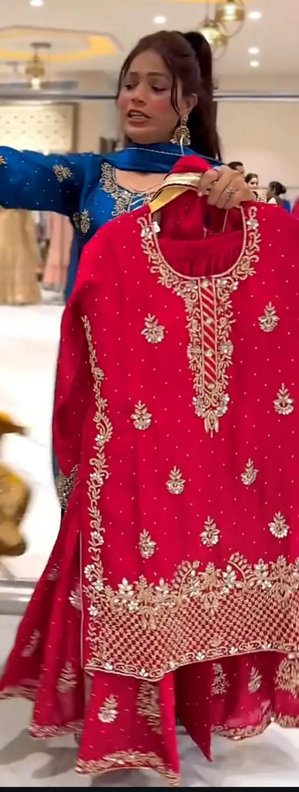 NF 1249 Red Color Chinon Silk Salwar Suit with Embroidery Work. Online Get it for ₹2149. Delivery 4-6 Working Days. Shop now. | Jump Suits, Salwar suit, Designer Suits, Casual Suits, Creative suits, Palazzo Suits, Party Wear Suits, Patiala Suits, Straight Suits