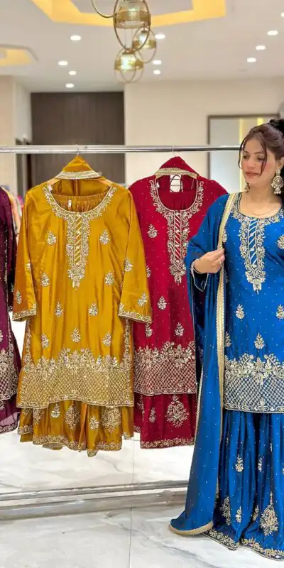 NF 1249 Red Color Chinon Silk Salwar Suit with Embroidery Work. Online Get it for ₹2149. Delivery 4-6 Working Days. Shop now. | Jump Suits, Salwar suit, Designer Suits, Casual Suits, Creative suits, Palazzo Suits, Party Wear Suits, Patiala Suits, Straight Suits