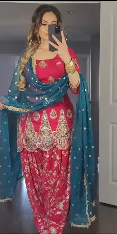 MF 288 Red Faux Georgette Salwar Suit with Embroidery Work. Available at ₹2099 only. Delivery 4-6 Working Days. Shop now. | Jump Suits, Salwar suit, Designer Suits, Casual Suits, Creative suits, Palazzo Suits, Party Wear Suits, Patiala Suits, Straight Suits