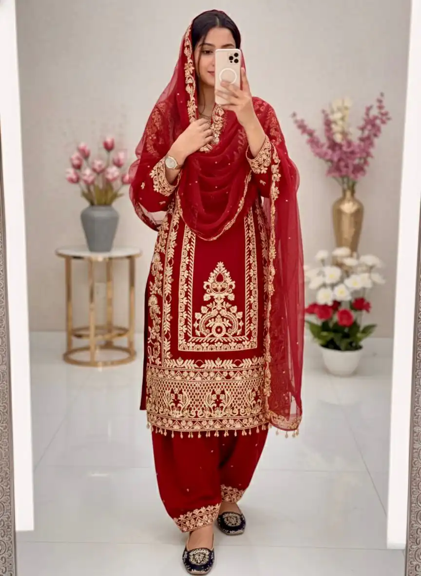 KF 1716 Red in Color Faux Georgette Embroidery Work Salwar Suit . Exclusive Offer ₹2099. Delivery 4-6 Working Days. Shop now. | Jump Suits, Tops & Bottoms, Track Suits, Trendy Wear, Salwar suit, Designer Suits, Casual Suits, Creative suits, Palazzo Suits, Party Wear Suits, Patiala Suits, Straight Suits