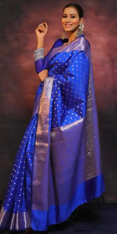 KPR 218 Royal Blue in Soft Lichi Silk Lace Border & Lace Work Saree . Exclusive Offer ₹1349. Delivery 4-6 Working Days. Shop now. | Sarees, Bollywood Sarees, Creative Sarees, Designer Sarees, Embroidered Sarees, Ethnic Saree, Modern Digital sarees, Party Wear Sarees